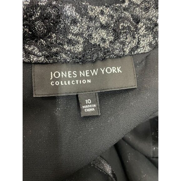 Jones New York Cardigan Girly Glam Black  Women's Sweater Sz 10 - Picture 4 of 8